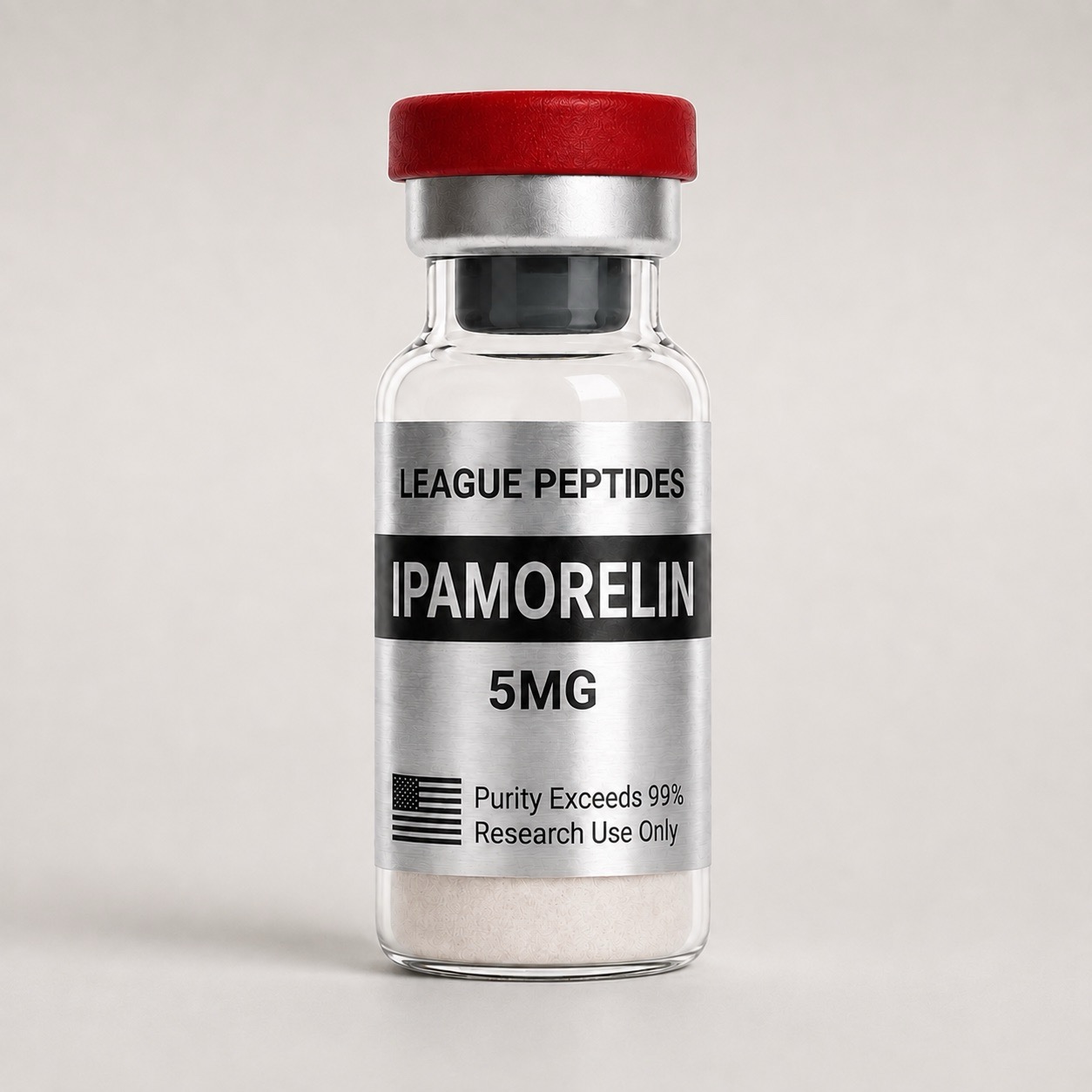 Ipamorelin research peptide vial